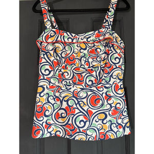 Women's Cabi Tank Top Size 6 White Multi-color